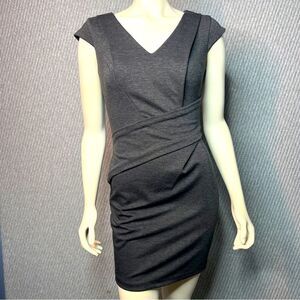 Bar III Shift Dress Womens Small Grey‎ Stretchy Cap Sleeve Mini NEW
